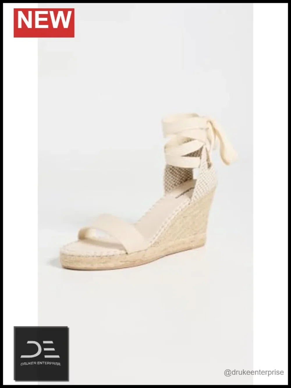 Women's Wedge Espadrilles Open Toe Braided Jute Midsole Canvas